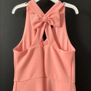 Girls size 14 fit and flare peach party dress